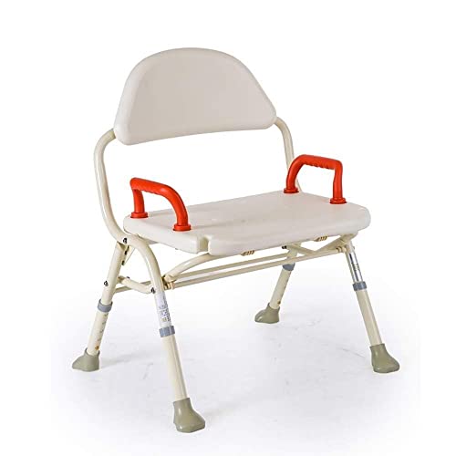 TBLOTYD Height Adjustable Bath Chair Foldable Bathroom Stools Pregnant Woman Shower Chair Aluminum Alloy Widened Reinforcement with A Shower Hole,Household Goods
