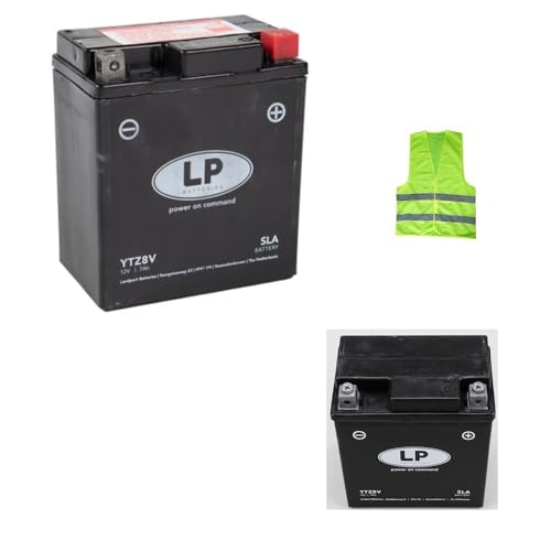 DESCRIZIONE PRODOTTO: + omaggio come in foto!! LA BATTERIA VIENE SPEDITA CARICA E PRONTA ALL'USO, BISOGNA SOLO MONTARLA SU MOTO E SCOOTER!! - BATTERIA LP YTZ8V (SIGILLATA ATTIVATA – FACTORY SEALED) -Capacità di spunto a freddo (Ampere) EN1 120 -Tipo di pacchetti WC -Capacità di Ah (10 ore) 7 -Capacità di Ah (20 ore) 7.4 -Corrente di carica (Ampere) 0.7 -Tipologia di terminali 5 -Lunghezza (mm) 113 -Larghezza (mm) 70 -Altezza (mm) 130 -Feature Range High Performance Maintenance Free