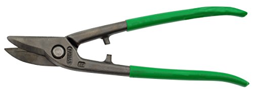 Stubai 267703GR Right Curved Tin Snips with PVC Coated Handles, Green/Silver, 250 mm