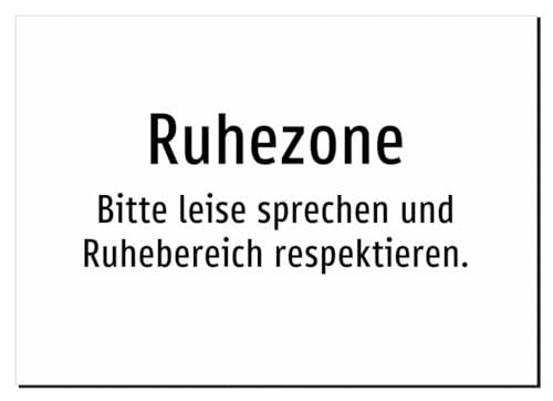 Ruhezone - Bitte leise sprechen und Ruhebereich respektieren. – Aufkleber