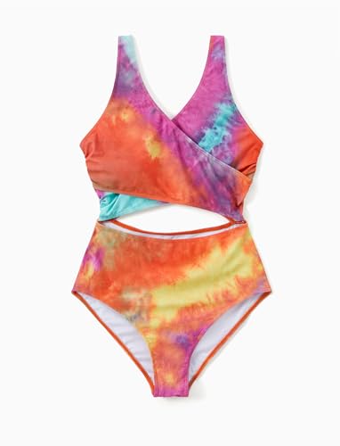 PATPAT Family Matching Swimsuits Swimwear Set for Couples Mommy and Me Striped Spliced Bathing One-Piece Swimsuits