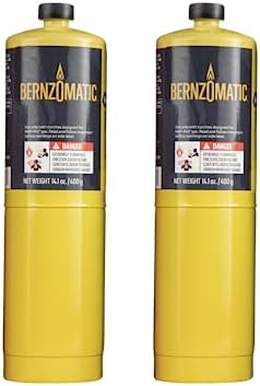 (2) 14.1 oz Bernzomatic Pre-Filled MAP-Pro Gas Torch Style Cylinder - Pack of 2