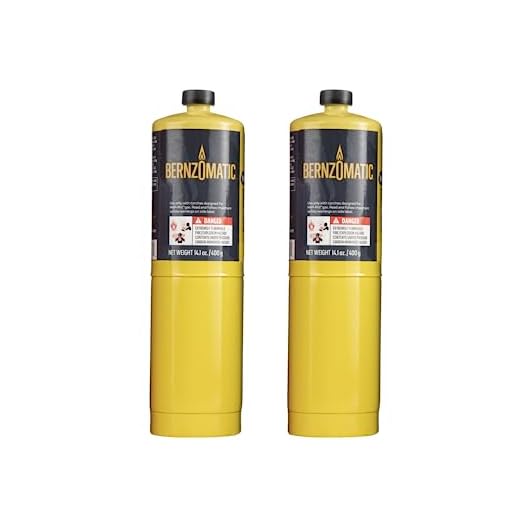 (2) 14.1 oz Bernzomatic Pre-Filled MAP-Pro Gas Torch Style Cylinder - Pack of 2