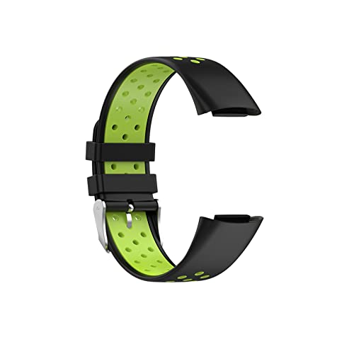 Fitbit Charge 6/5�p�o���h �x���g �����o���h �V���R�� �ւ��o���h �ʋC���ɗD�� �����x���g �A�N�Z�T���[ (�u���b�N+���C���O���[��)