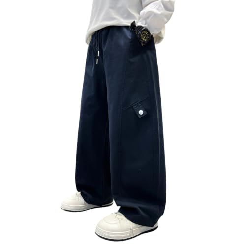 Pantalones cargo de niño holgados infantil con cintura alta casual