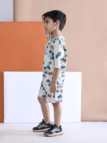 Image of POLKA TOTS 100% Pure Cotton T-Shirt and Shorts Combo For Boys | Summer Dress & Beach Wear for Boys and Toddlers | Breathable Premium Fabric Co-Ord Set Kids | Relaxed Fit Casual Summer Outfit for Kids