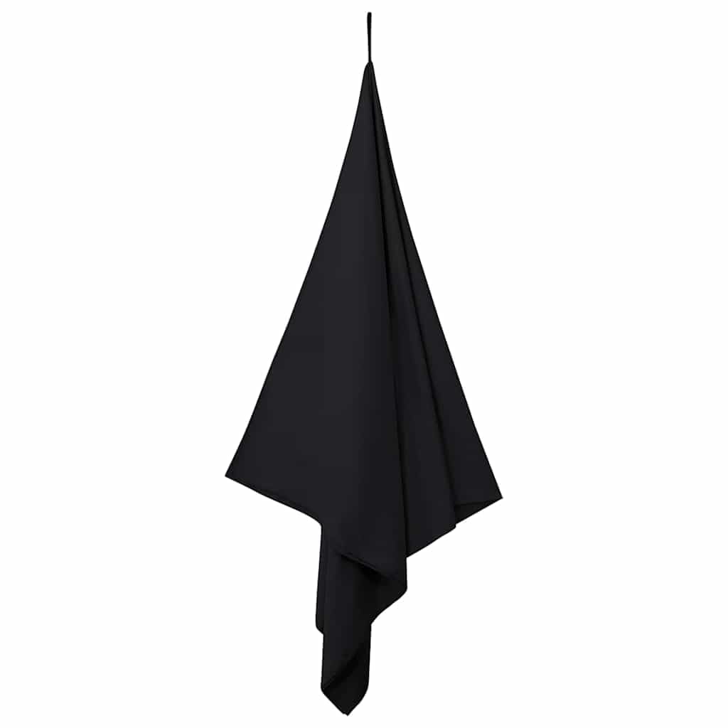 Asciugamani sportivi, 2 pezzi, nero, 180 x 90 cm, in microfibra, ad asciugatura rapida, assorbenti, morbidi, per palestra, sauna, spiaggia, spa e benessere