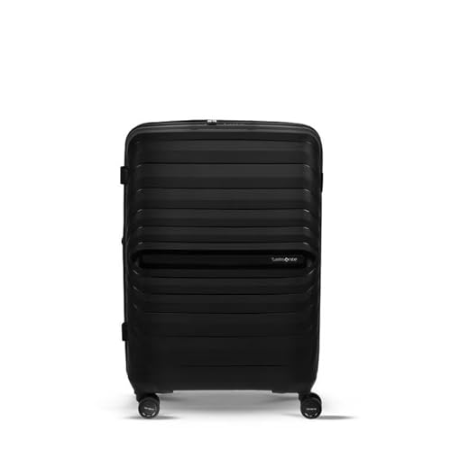 Image of Samsonite Octolite Neo Expandable 68 Cms Medium Check-in Polypropylene Hard Sided 8 Wheel Spinner Pack More Luggage /Suitcase /Trolley Bag (Black)-10 Year Global Warranty