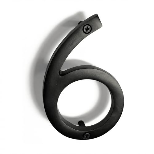 Numéro d'adresse flottant aluminium noir de 20,3 cm pour valoriser le design de votre villa