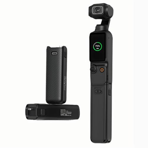 OURHZTB Maniglia della batteria compatibile con DJI Osmo Pocket 3, impugnatura portatile della batteria, Power Bank integrata da 5000 mAh ad alta capacità, filettatura riservata da 1/4', ricarica