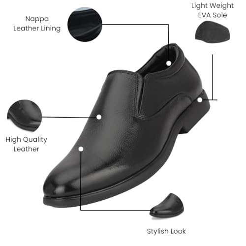 Image of Leatherful Light Weight Genuine Leather Moccasin Shoes IBMC010BL1 | Full Grain Leather | Office | Party | Smart Casual