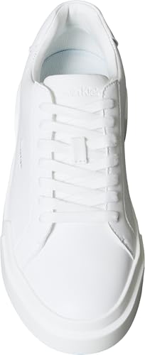 Calvin Klein Baskets Cupsole Femme Chunky Laceup en Cuir, Blanc (Triple Bright White), 39