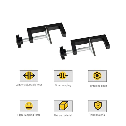 Image of 2PCS Heavy Duty C Clamp Set, Adjustable Desk and Wood Clamps for DIY Projects and Workshops