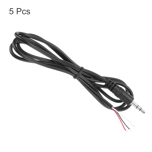 MECCANIXITY Cable Audio Jack 3.5mm 1m 5 piezas miniatura 3