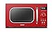 Comfee CMSRO 20 di rd Rétro Micro-ondes avec 8 Menus Automatiques 5 Niveaux de Puissance Bouton Autocuiseur 20L 800W Rouge passionné
