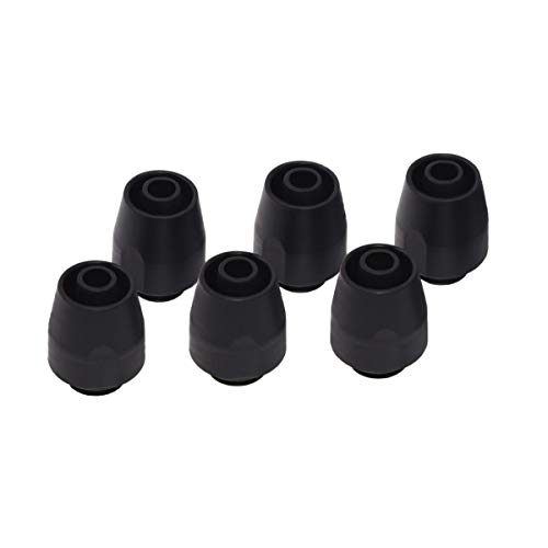 Alphacool - Embout Métal Droit 1/4" pour Tuyau 7,6/12,7mm - TPV Droit - Jeu de 6 - Noir
