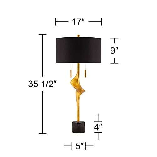 Lámparas modernas de mesa doradas set x2 90 cm altas miniatura 4