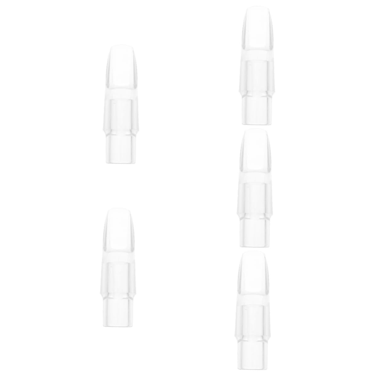 ibasenice 5pièces Saxophone Soprano Transparent Bec Exquis Pour Débutants Accessoire De Remplacement Compatible Avec Saxophones Soprano Et Alto