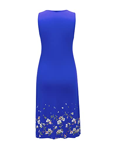 Image of KILIG Women Soft Casual Beach Sundress Floral Pleated Vintage Tank Dress 2026
