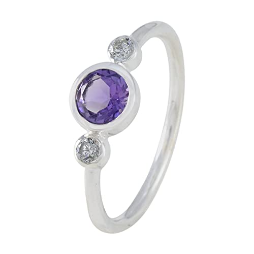 Bague améthyste véritable argent 925 au quotidien - 2