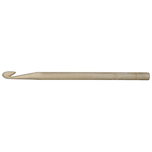 KnitPro Crochet Hook: Basix Birch: 15cm x 4.00mm, Birkenholz, Braun, 15cm x 4mm