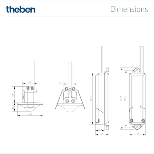 Theben Thepiccola P360-100 De Sensore Pres. Bianco - 7