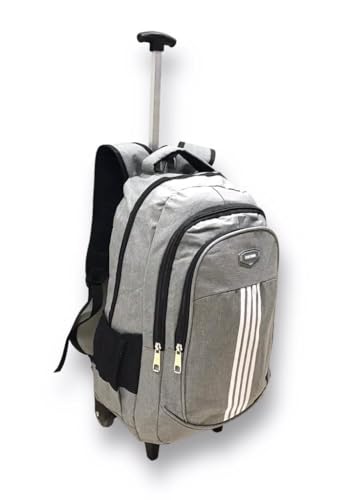 Mochila De Rodinha Com Alças De Costas Escolar Juvenil E Adulto (cinza)