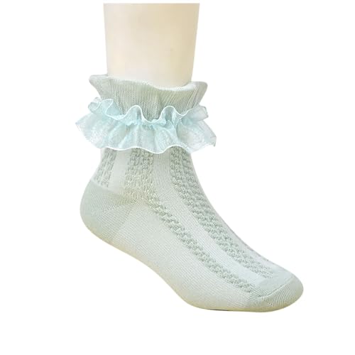 3-Pack Girls Socks 1-15 Years Old Fashion Cute Lace for Youth Girl Durable and Breathable Warm Comfortable Crew Sock