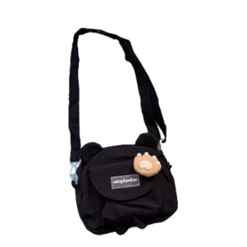 Kawaii Puppy Bag with Kawaii Stuff Kawaii Purse Cute Crossbody Bag Kawaii Accessories (black)