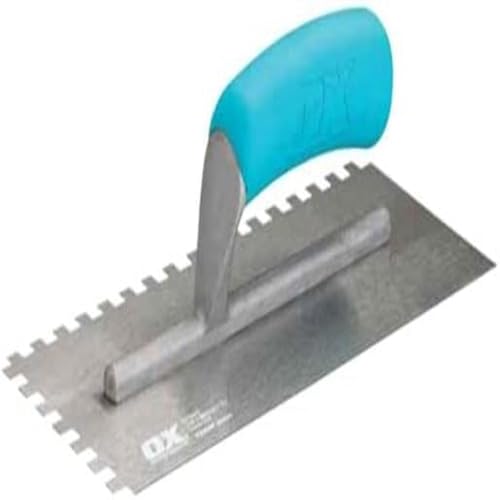 OX Trade Notched Stainless Steel Tiling Trowel - 6mm 1 OX Trade Notched Stainless Steel Tiling Trowel - 6mm