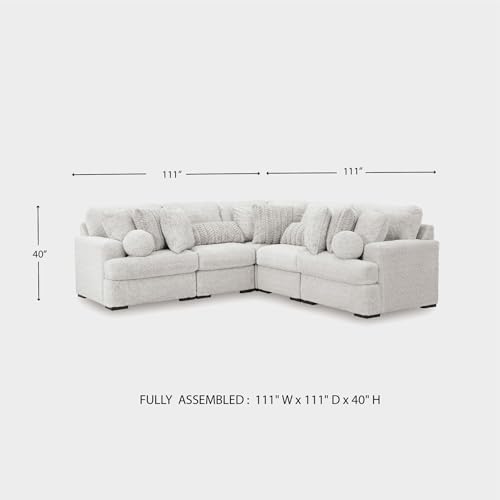 Image of Signature Design by Ashley Cuddlesome 5-Piece L-Shape Sectional, Arctic