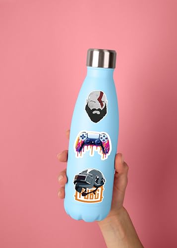 Image of Gaming Stickers Pack - 3 Premium Vinyl Sticker Sheets for Laptop, Water Bottle, Phone, Helmet, Bike & Journal | Waterproof, Scratch Resistant, No Residue