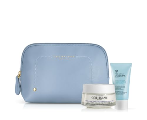 Collistar Attivi Puri Cofanetto Regalo Donna Anti-Età, Crema Balsamo Collagene + Malachite 50ml, Cica-Maschera Acido Ialuronico + Madecassoside 25ml, Campione Gocce Magiche Protettive SPF 50