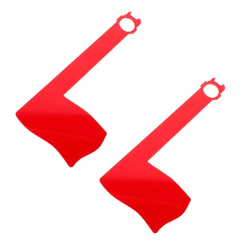 Toyvian 2Pcs Acrylic Mailbox Flag Replacement Rotatable Red Flag Accessories for Outdoor Mailbox Decoration and Identification