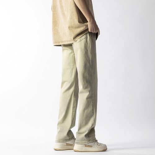 Pants Trousers Denim Micro Pull Jeans Men's Straight Leg Hong Kong Style Street Men2