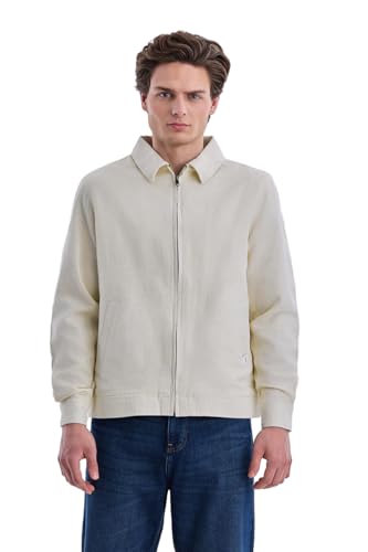Image of SNITCH Men Casual Jacket | Regular Fit Textured Pattern With Lapel Collar & Full Sleeve | Polyester Blend Zip Closure For Everyday Street Style & Layering
