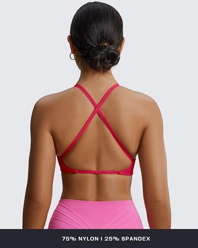 Image of Aoxjox Women's Workout Sports Bras Fitness Metamorph Sienna Twist Bra Yoga Crop Tank