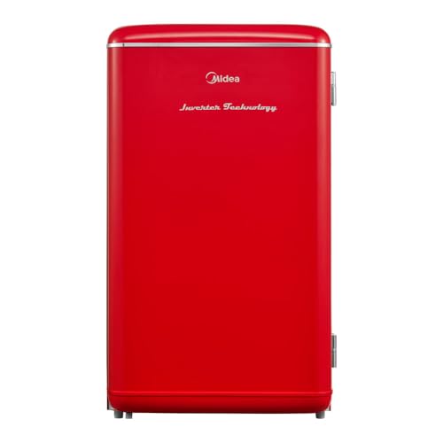 Frigobar Retrô 93 litros Vermelho Inverter Bivolt Midea