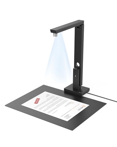 CZUR Portable 12MP Document Scanner, USB Document Camera, Fast Scan 1s/Page, Capture Size A4, OCR...