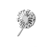 タンポポの種 ブローボールブローチ ステンレススチール リボンボタン スーツバッジ メンズ レディース ギフト, free size, ステンレス鋼, 宝石 na