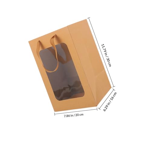 Sacs Cadeaux Papier Kraft avec Fenêtre Transparente Pratiques et Élégants