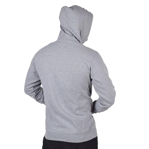 Image of Teemoods Solid Hooded Sweatshirt for Men - Regular Fit Fleece Pullover Hoodie with Front Pocket, Long Sleeve Casual Blouson Top - Black, Navy, and Grey