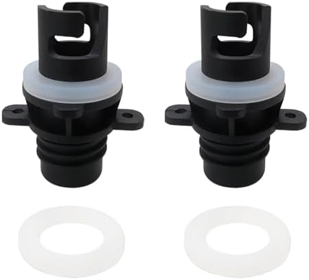 2 Packs Pumping Head Connector for Inflatable Kayak Stand Up Paddle Board, Valve Adapter Pump Adapter Paddle Board Pump Nozzle Replacements with 3 Gaskets