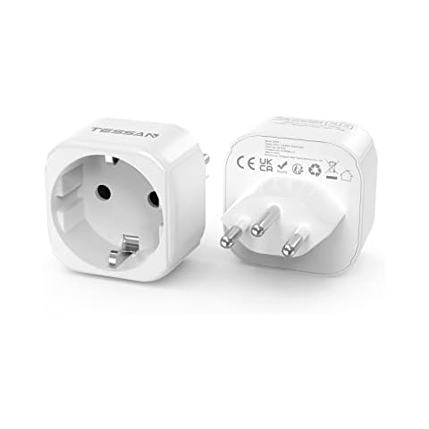 TESSAN Adaptador Enchufe Suiza Tipo J (2 Pack) Cover