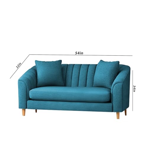 Image of Doraldo 2 Seater Sofa Set for Living Room (Turquise) Premium Fabric Sofa