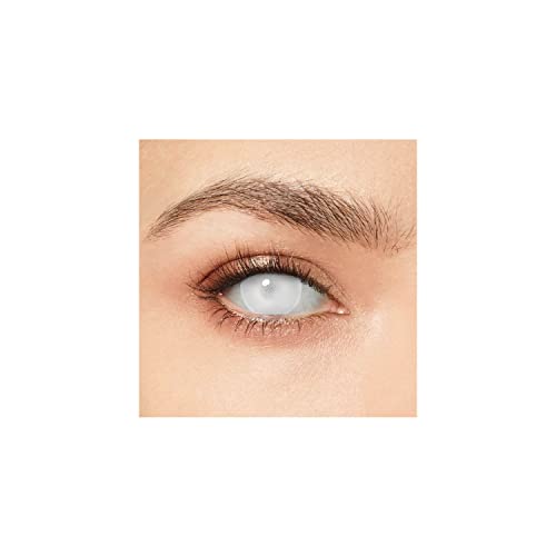 MYSA LENS® Lentilles De Contact De Couleur Fantaisie Crazy pour halloween Yeux Blanc Blind Aveugle Demon White Solution 10ML Etui Offert 12 Mois sans correction