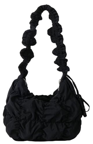 Quilted Tote Bag for Women Puffer Shoulder Bag Adjustable Crescent Crossbody Bag Dumpling Sling Bag Cloud Purse 2025