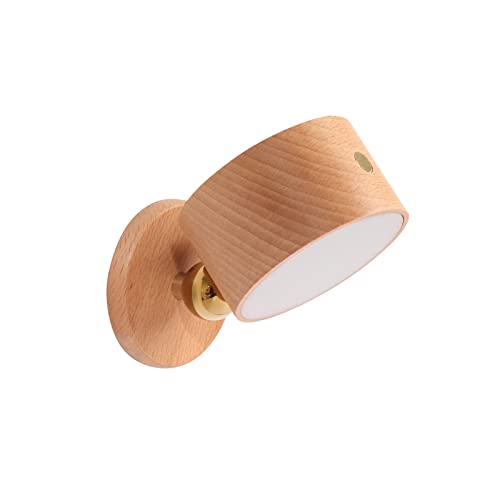 Image of 360 Rotate Magnetic Ball Led Wall Mounted Reading Lights, Wall Sconce Stepless Dimming Rechargeable Battery Dimmable Touch Control