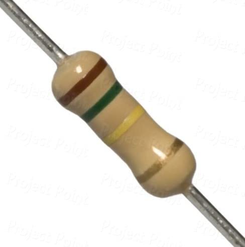 Image of BRANDED Carbon Film Resistor 1 /4 watt 4 Band Tolerance 5% - Total 100pcs Value (150K Ohms)