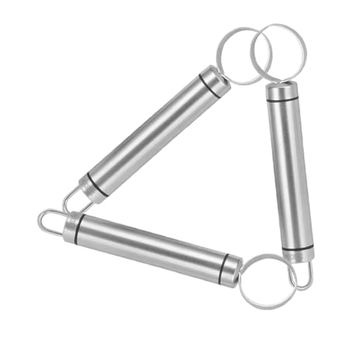 DECOMELODY 3 piezas Descorazonador de Acero Inoxidable para Frutas como Manzana Melocotón Cereza y Dátil Herramienta Versátil de Cocina para Extraer Núcleos Fácil y Duradera